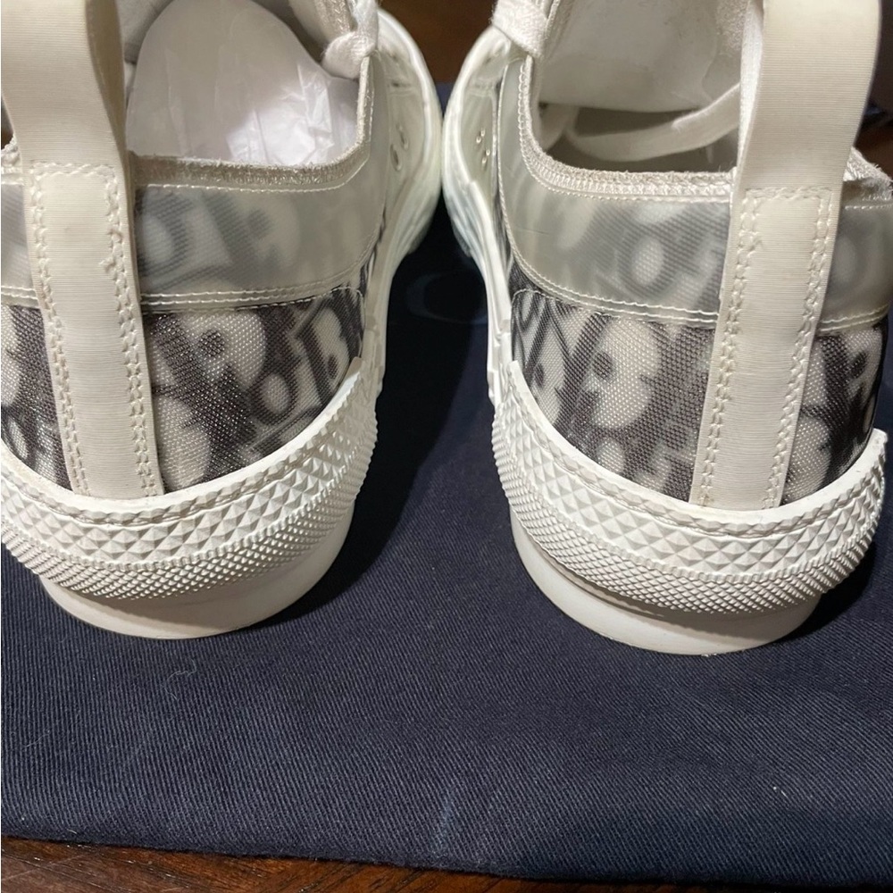Dior Monogram White and Gray Sneakers